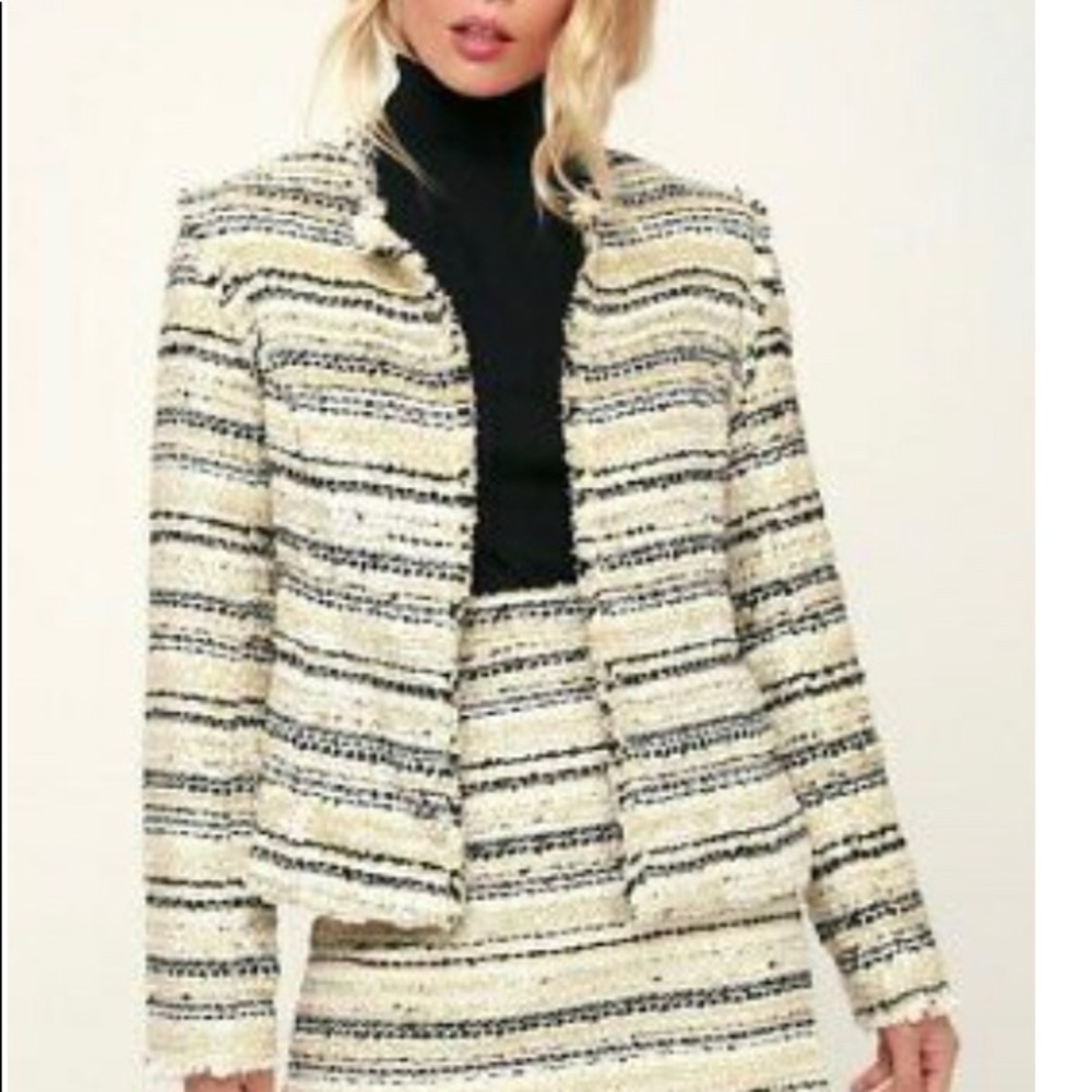 Lulus tweed blazer. NWOT, never worn